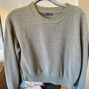 Zara grey crop sweater